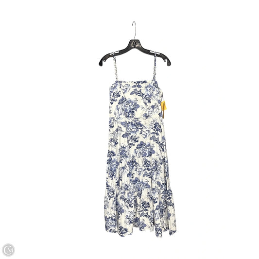Dress Casual Maxi By Clothes Mentor In Blue & White, Size: 4