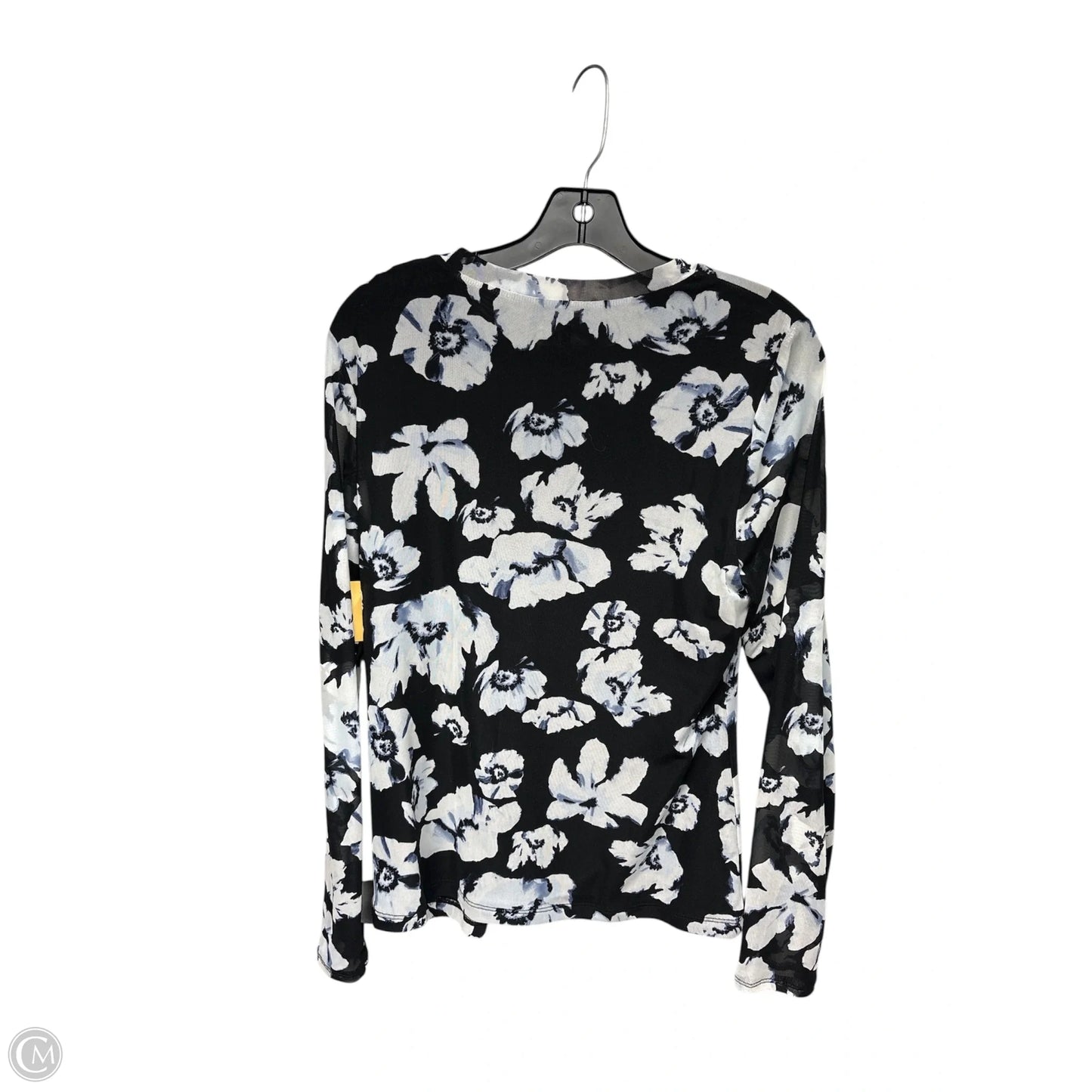 Top Long Sleeve By Inc In Blue & White, Size: M