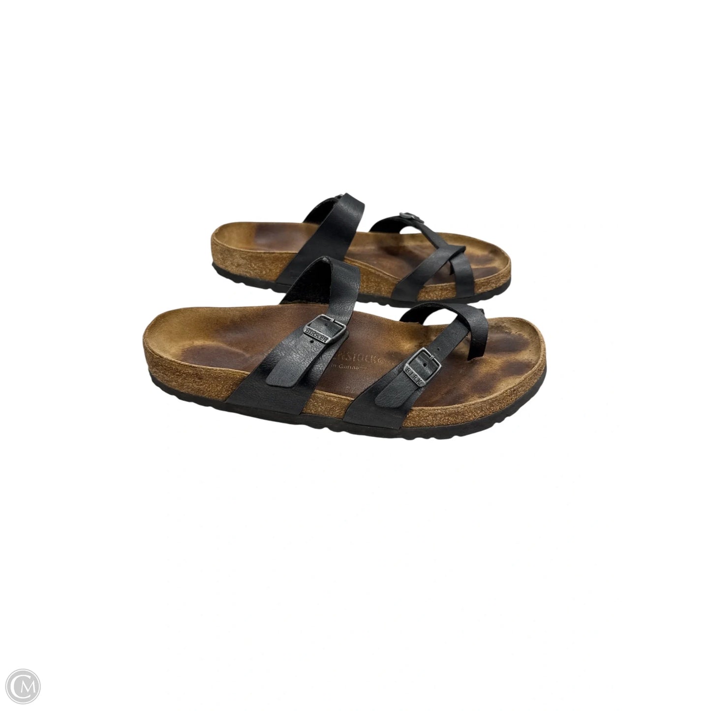 Sandals Flats By Birkenstock In Black, Size: 9