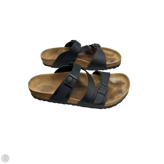 Sandals Flats By Birkenstock In Black, Size: 9