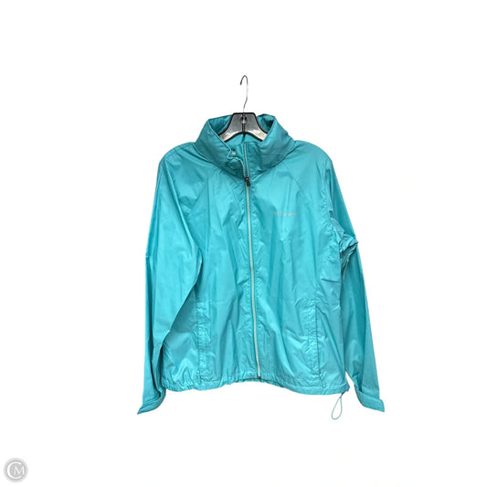 Jacket Windbreaker By Columbia In Aqua, Size: Xl