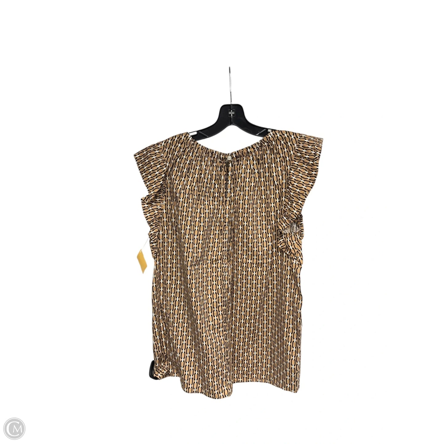 Top Short Sleeve By Loft In Brown, Size: L