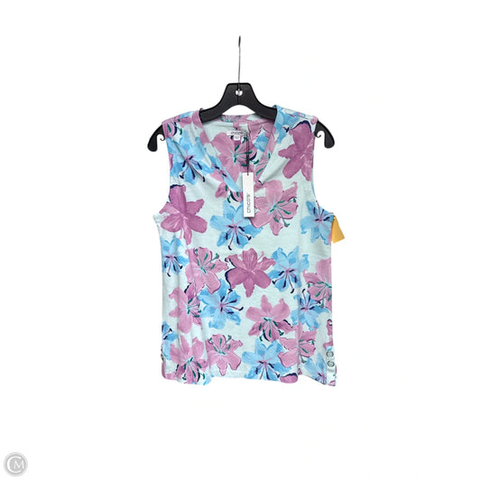 Top Sleeveless Basic By Chicos In Blue & Purple, Size: M