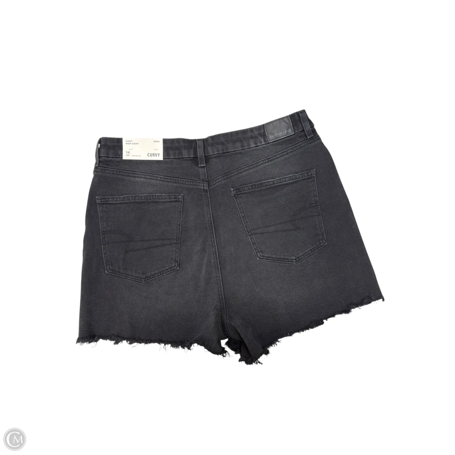 Shorts By American Eagle In Black Denim, Size: 14