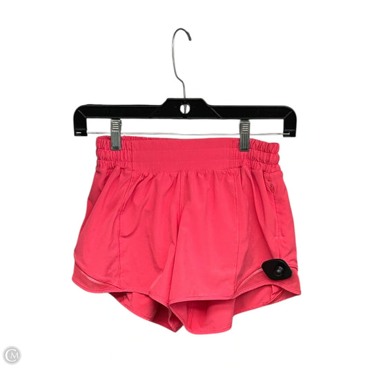Athletic Shorts By Lululemon In Pink, Size: 4