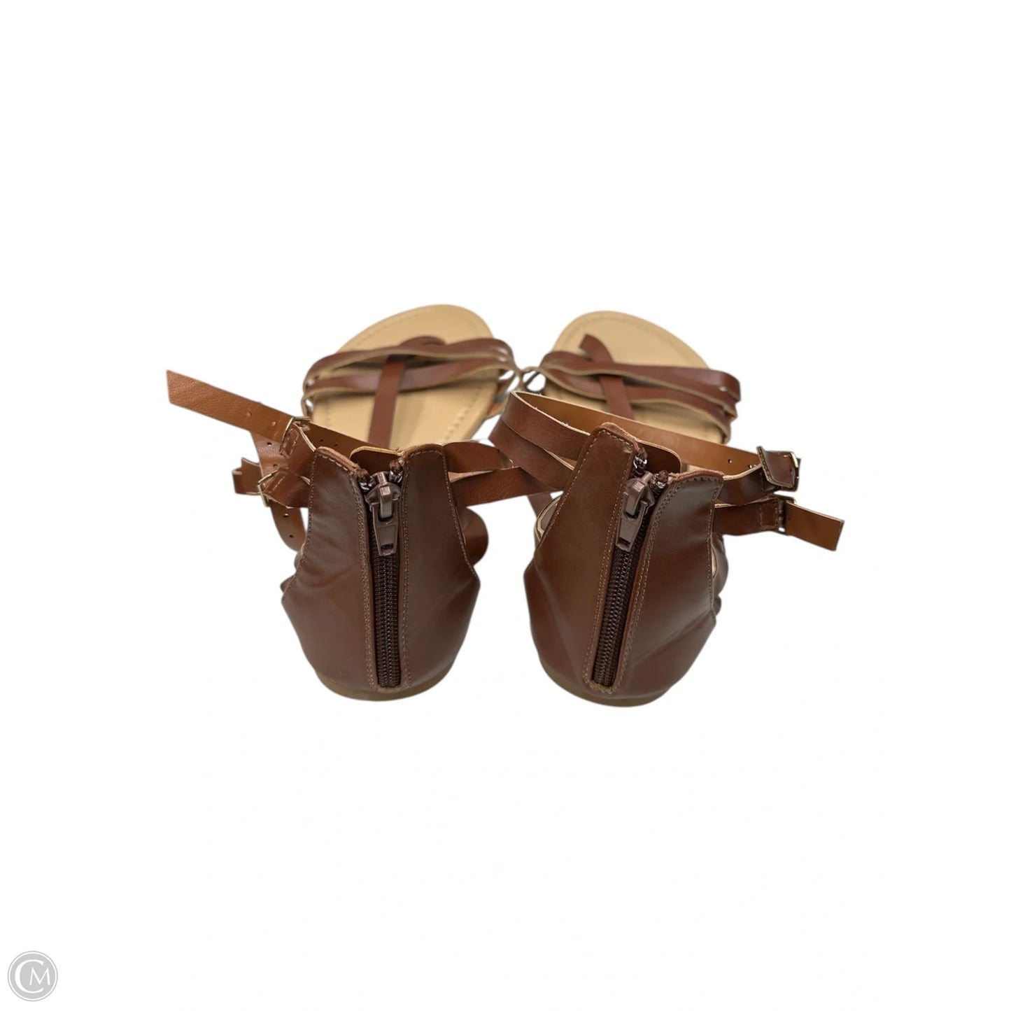 Sandals Flats By Just Fab In Brown, Size: 9