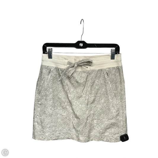 Athletic Skort By Athleta In Cream & Green, Size: 6