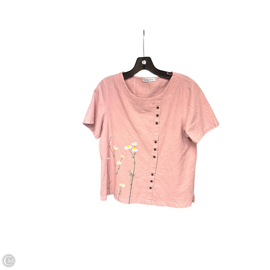 Top Short Sleeve By Misslook In Pink, Size: M
