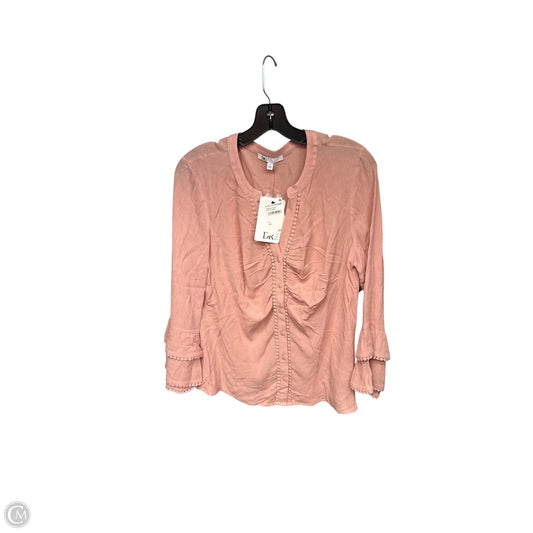 Top 3/4 Sleeve By Dr2 In Pink, Size: M