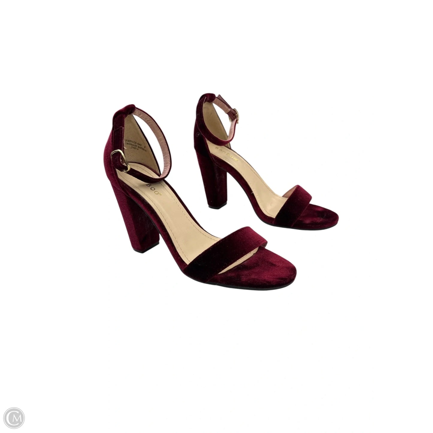 Shoes Heels Block By Bamboo In Red, Size: 8