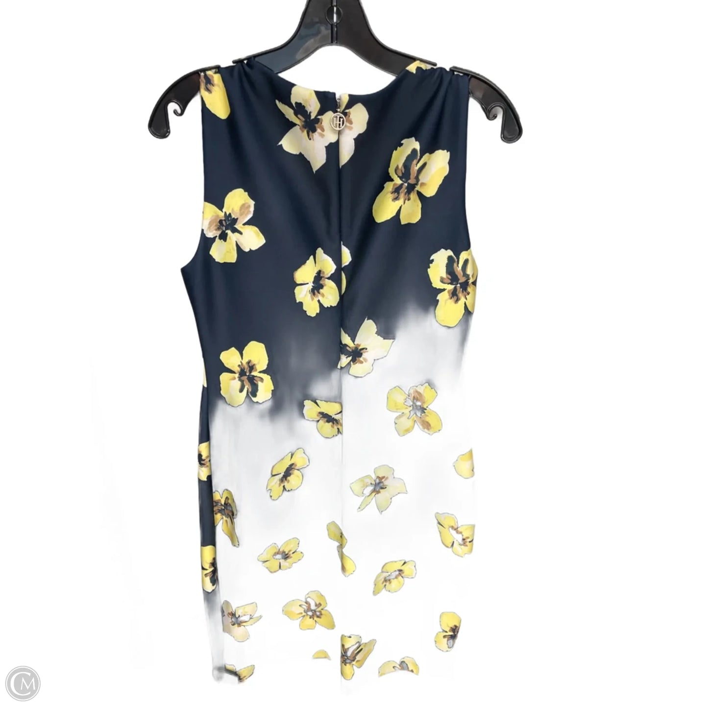 Dress Work By Tommy Hilfiger In Blue & Yellow, Size: 10