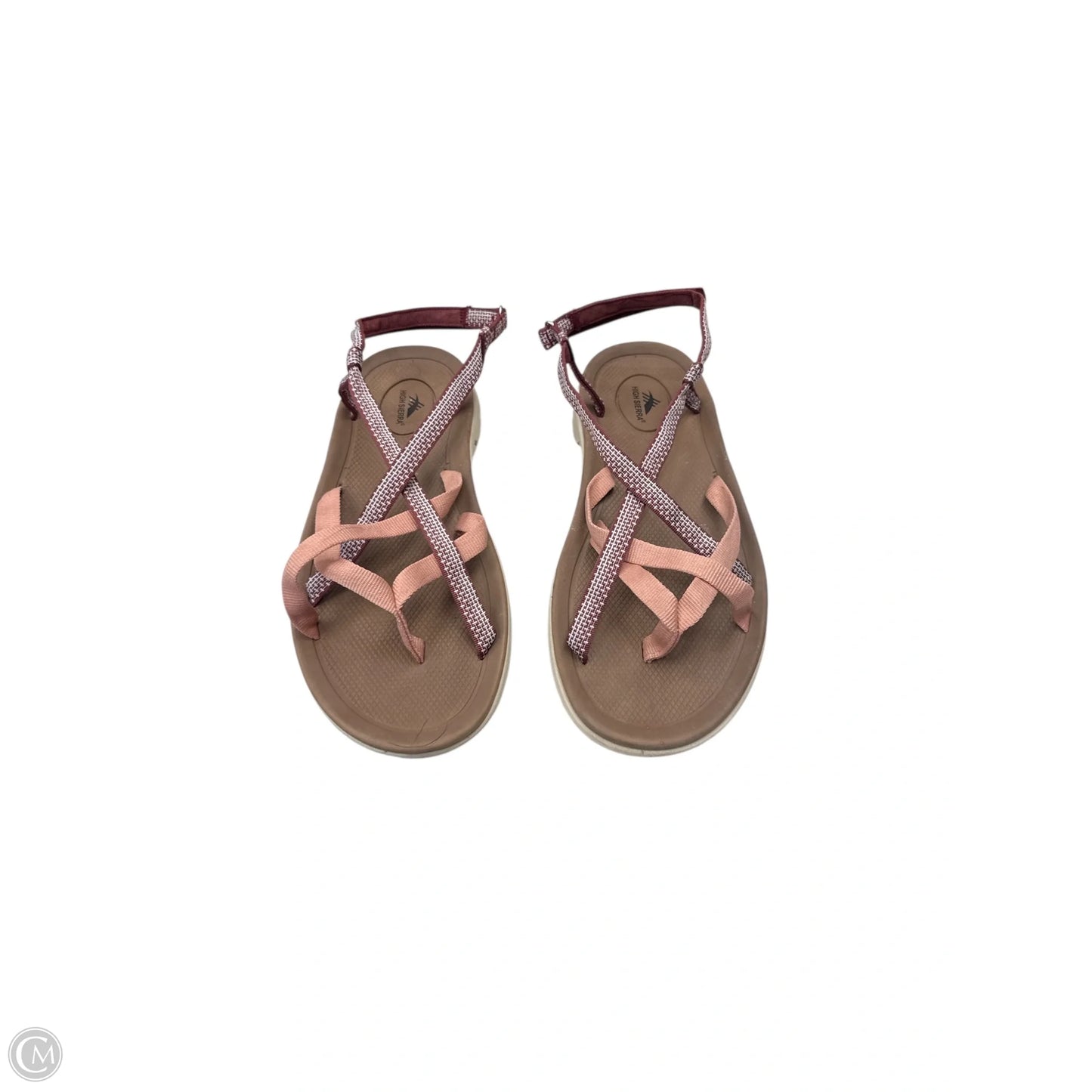 Sandals Flats By Clothes Mentor In Pink & Red, Size: 10