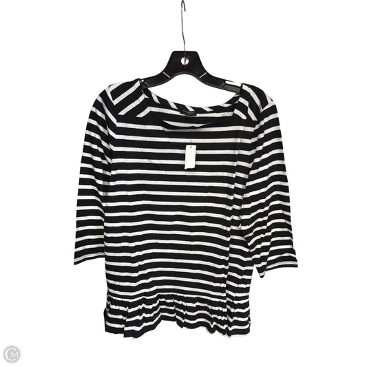 Top 3/4 Sleeve By Talbots In Striped Pattern, Size: Xl