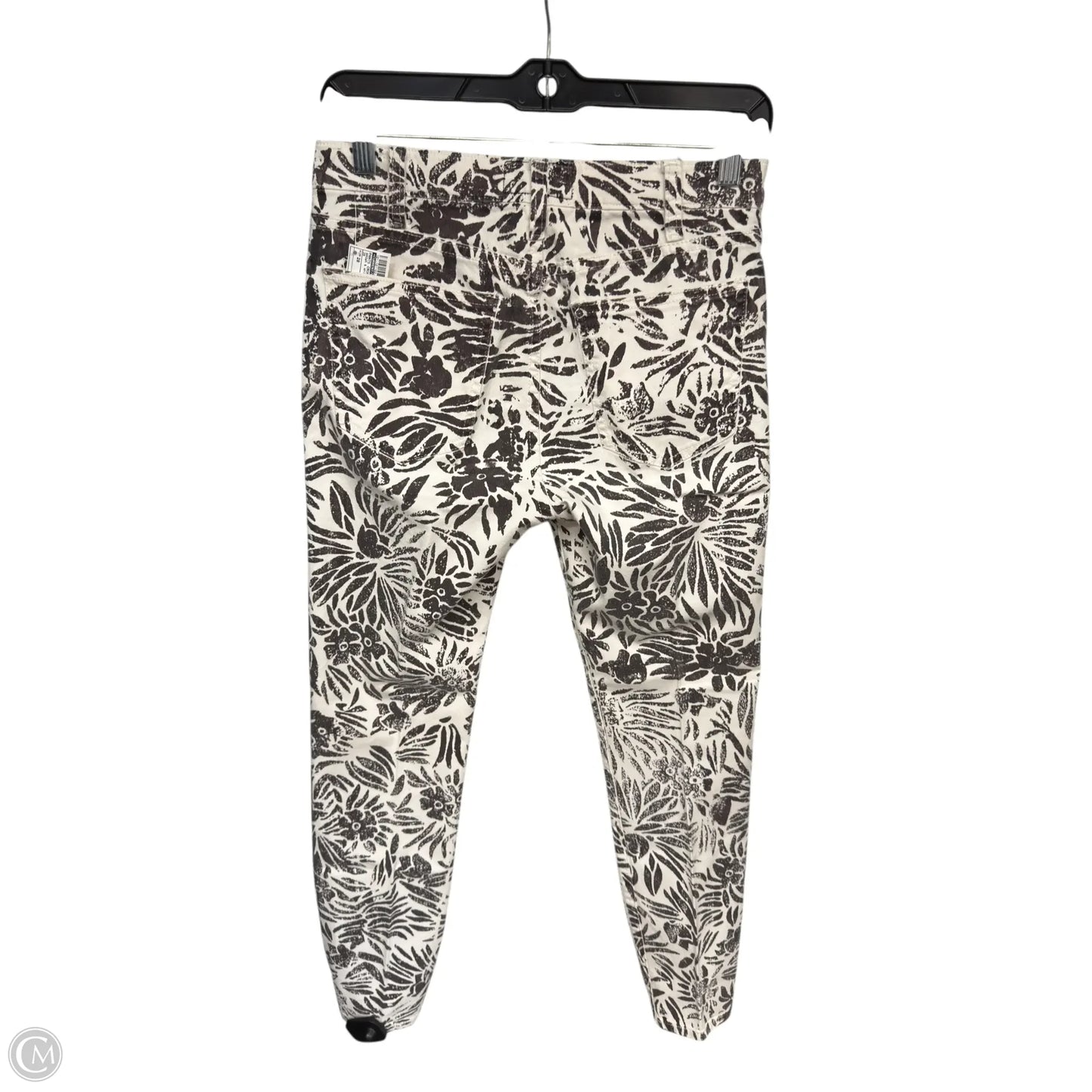 Pants Cropped By Current/elliott In Brown & White, Size: 28