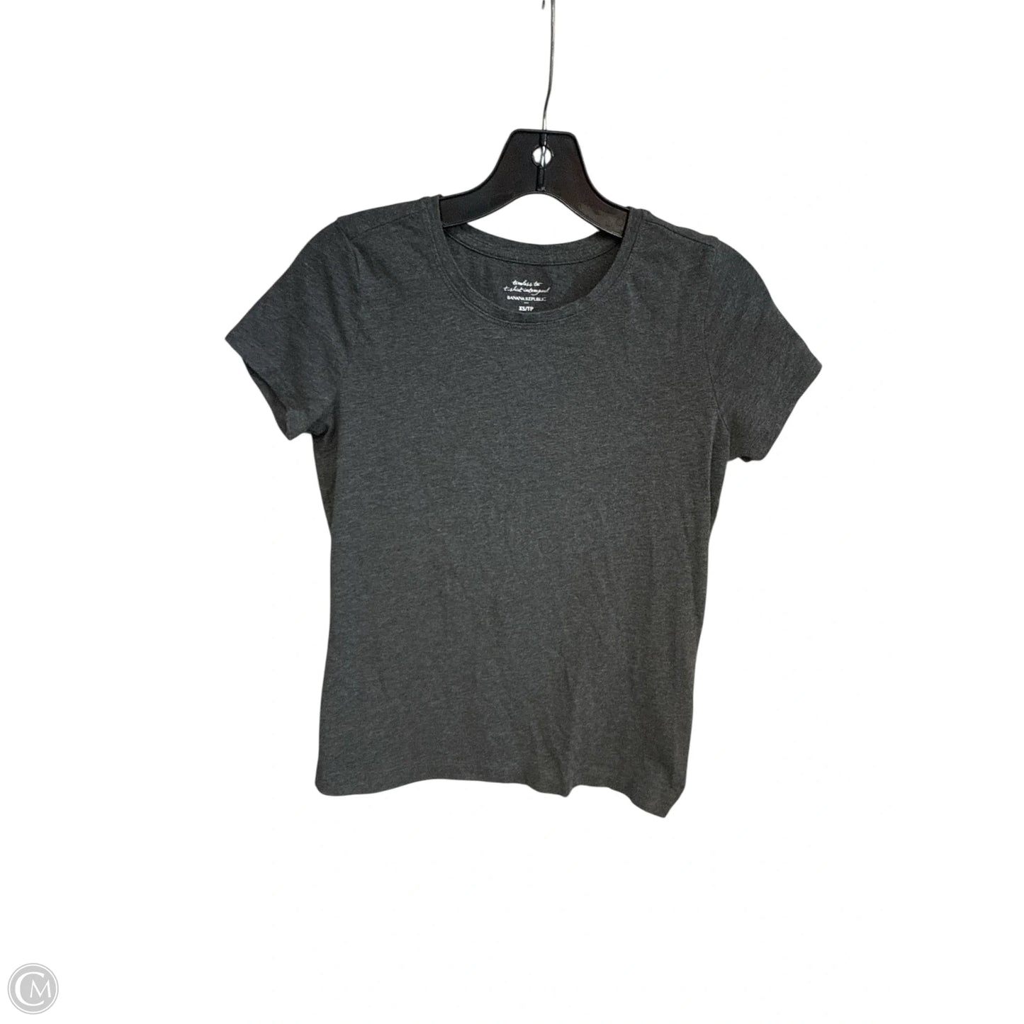 Top Short Sleeve Basic By Banana Republic In Grey, Size: Xs