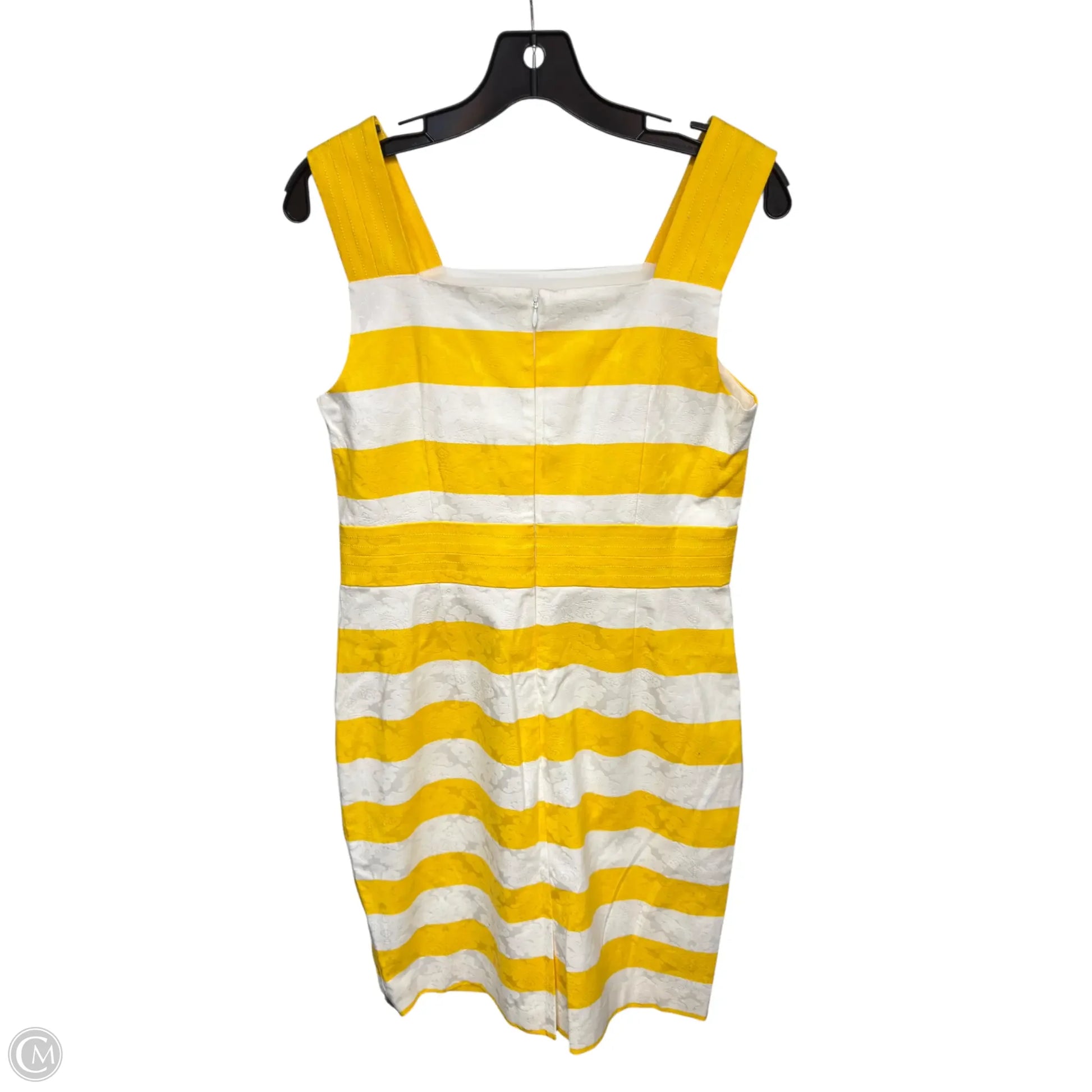 Dress Casual Midi By Ann Taylor In White & Yellow, Size: 6 – Clothes Mentor Minnetonka, MN #101