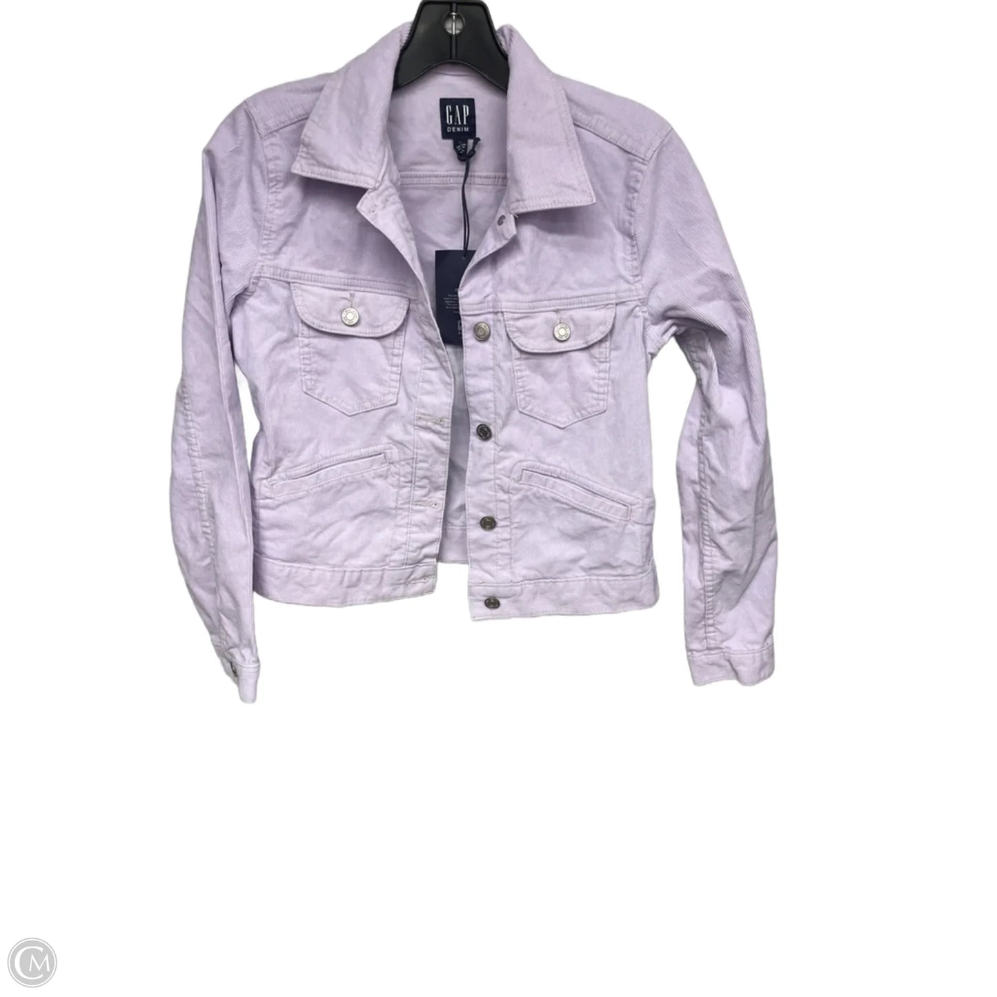 Jacket Denim By Gap In Purple, Size: Xs
