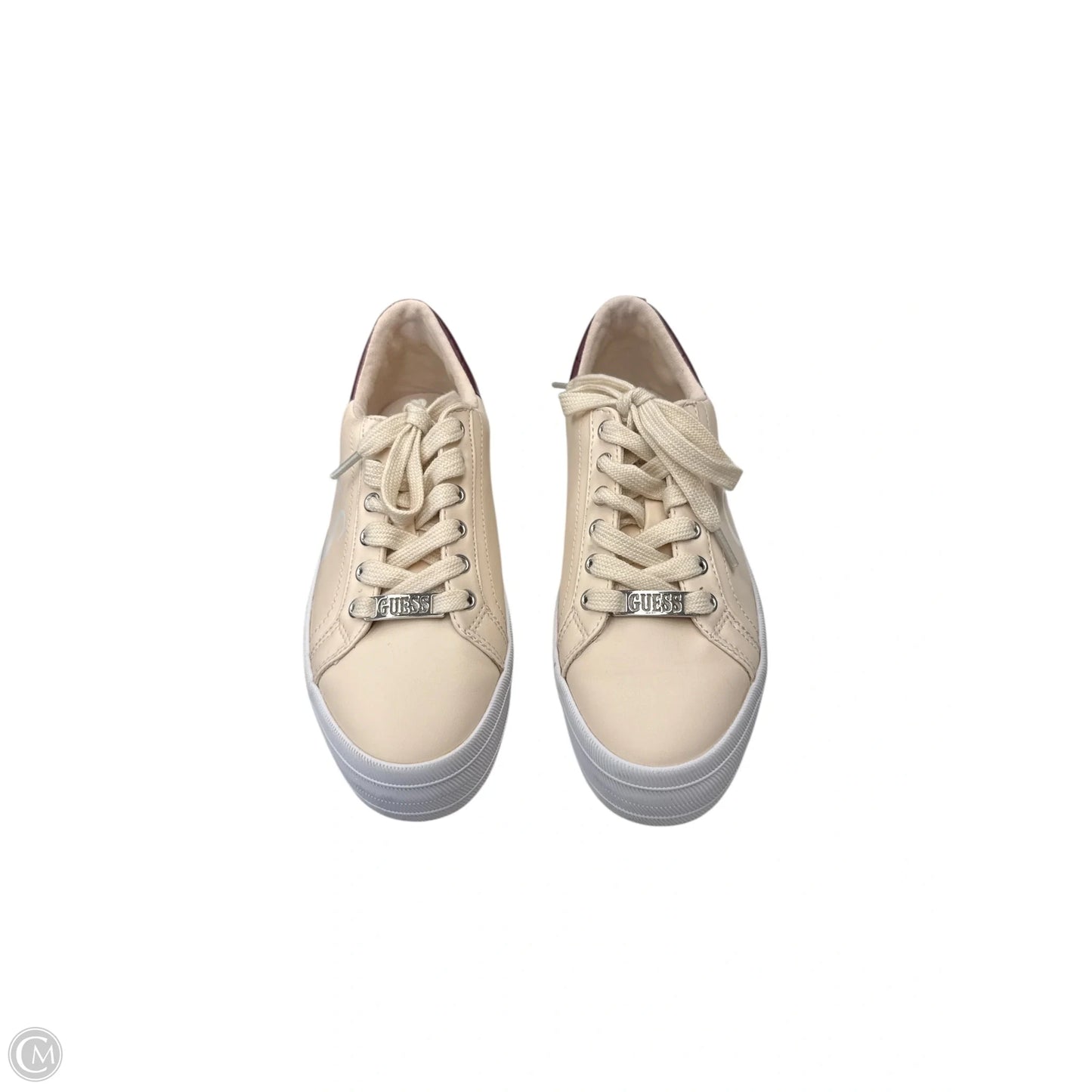 Shoes Sneakers By Guess In Cream & Red, Size: 7