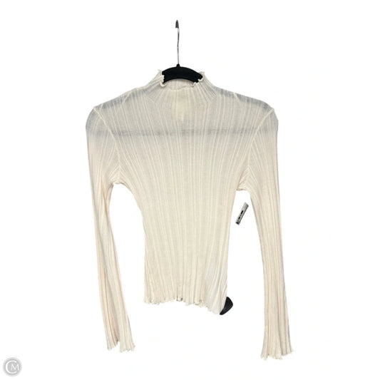 Top Long Sleeve By H&m In Cream, Size: M