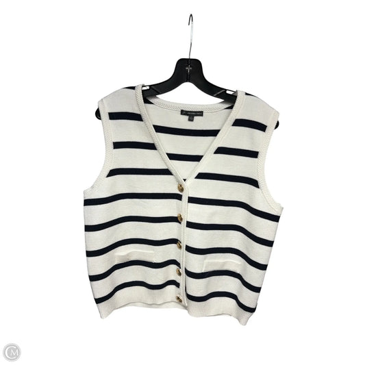 Top Sleeveless By Adrianna Papell In Striped Pattern, Size: L