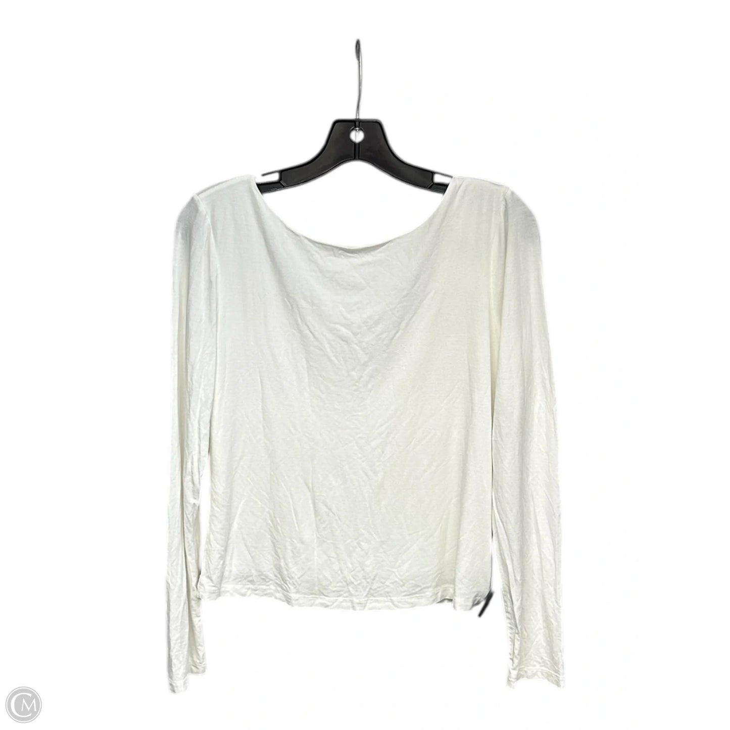 Top Long Sleeve By Final Touch In Cream, Size: L
