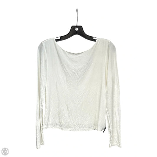 Top Long Sleeve By Final Touch In Cream, Size: L
