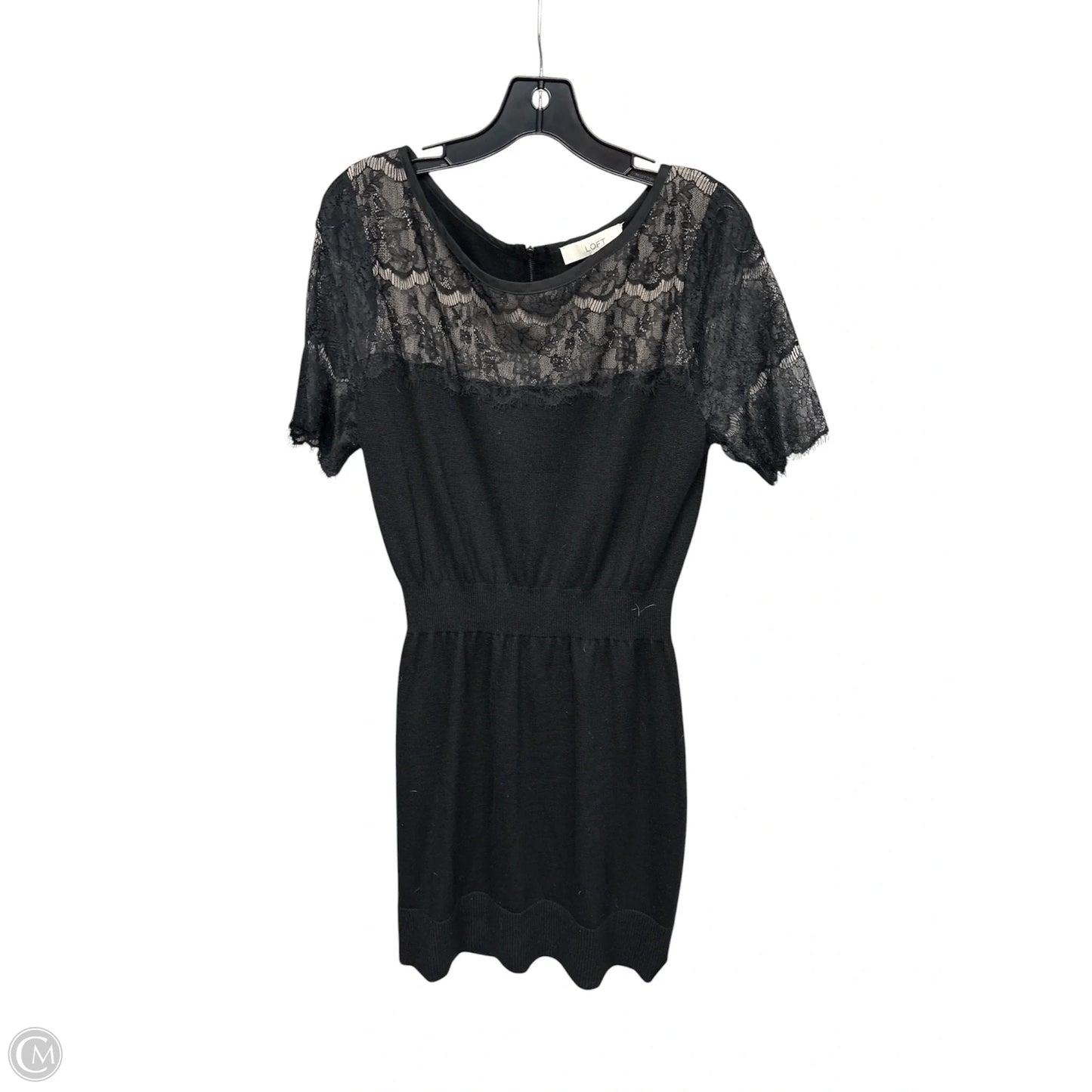 Dress Party Midi By Loft In Black, Size: L