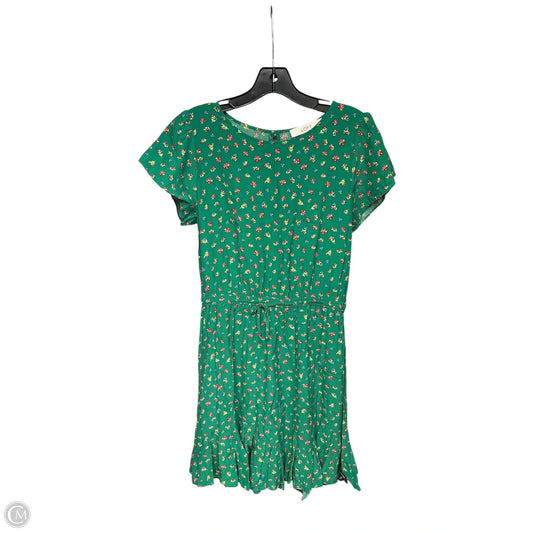Dress Casual Midi By Loft In Green & Pink, Size: S