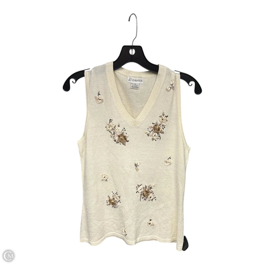 Top Sleeveless By Gantos In Cream & Tan, Size: M
