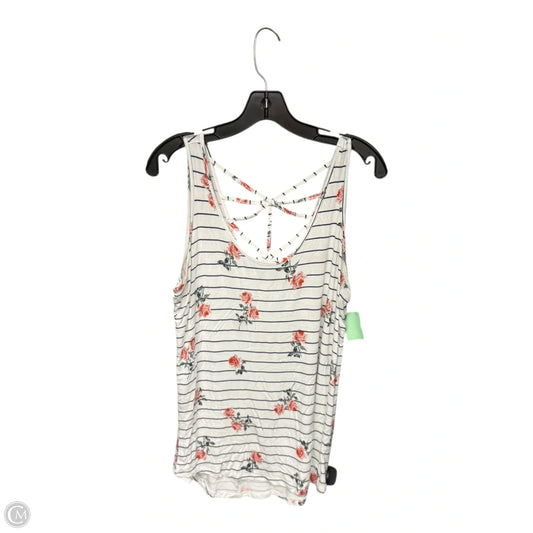 Tank Top By Maurices In Orange & White, Size: L