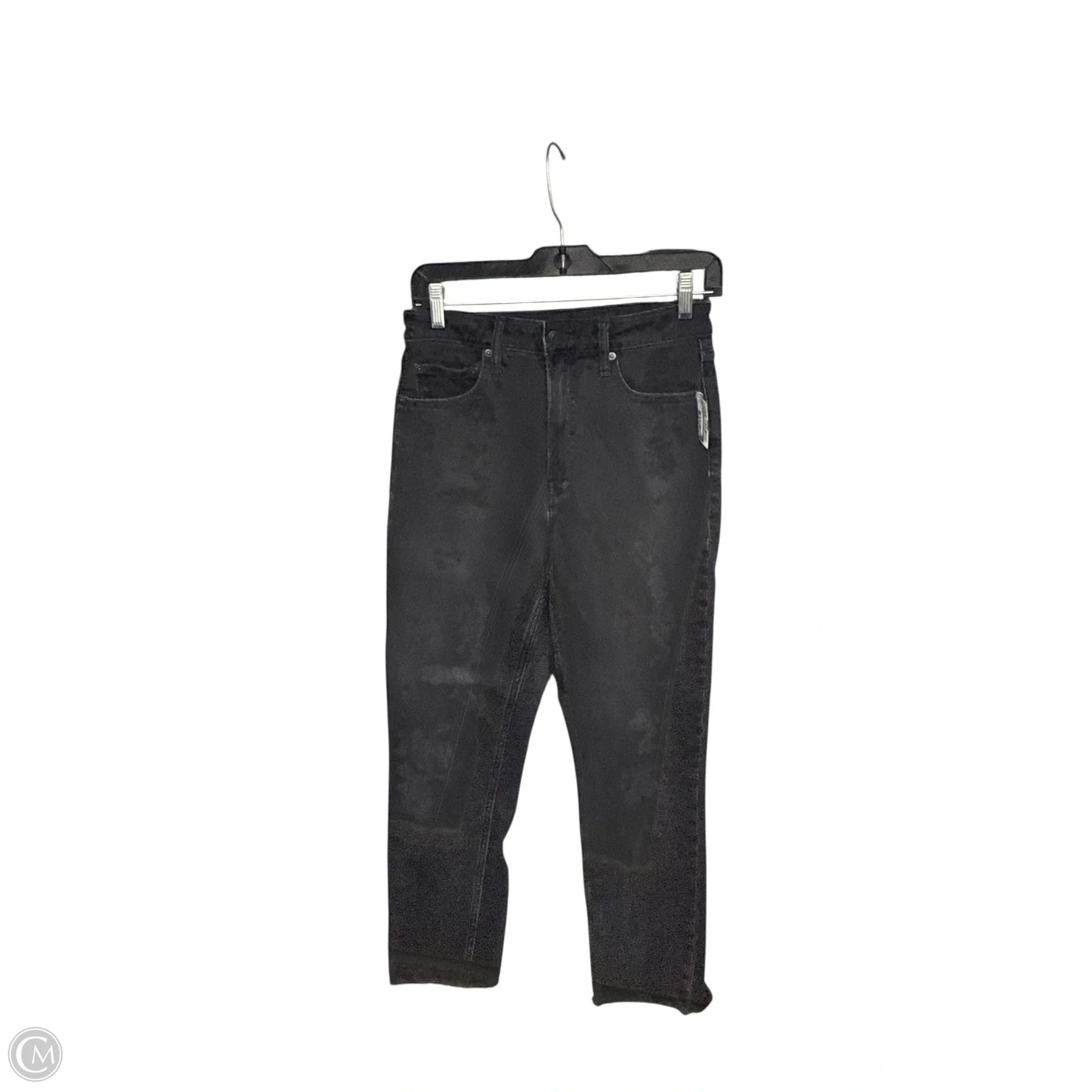 Jeans Straight By Gap In Black Denim, Size: 6