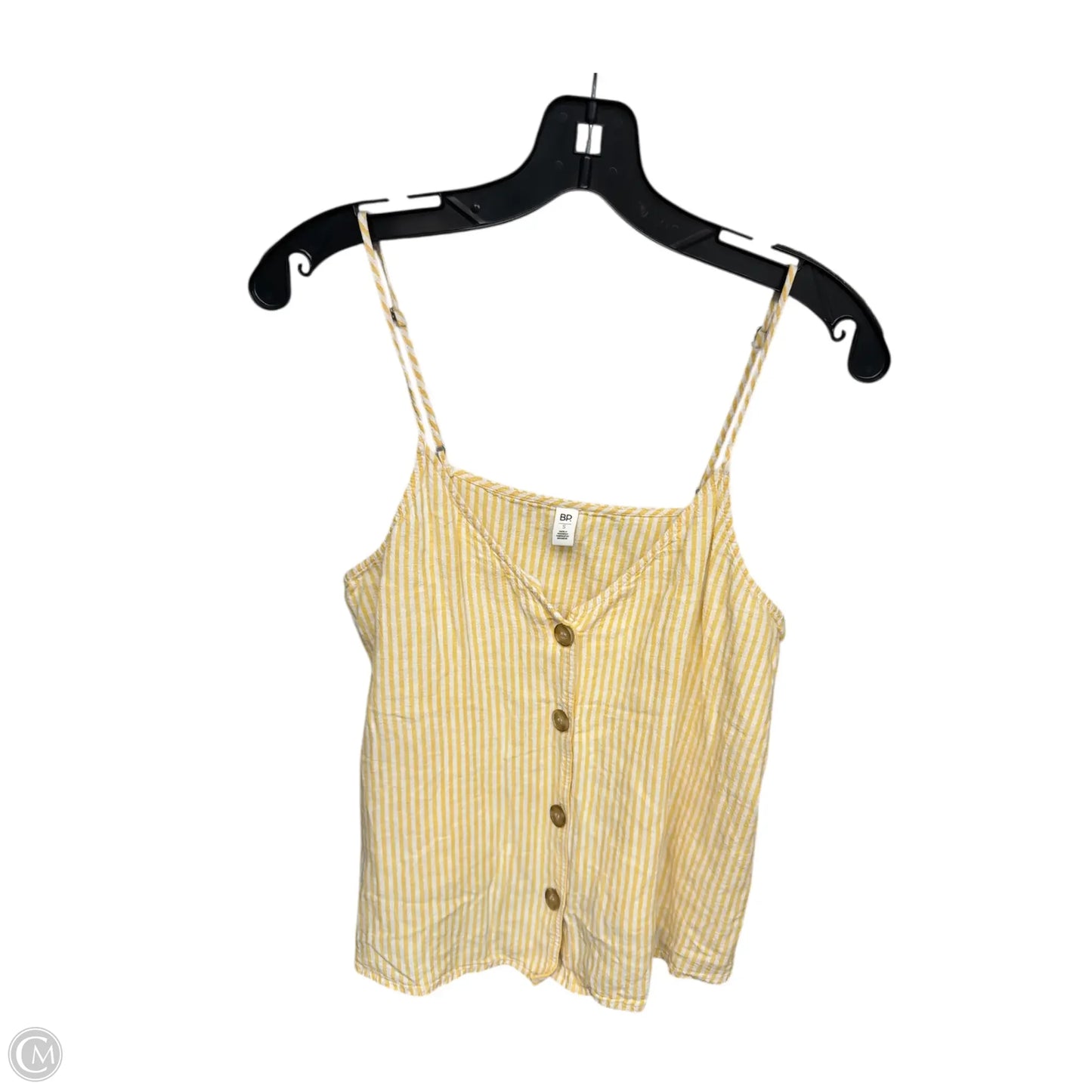 Top Sleeveless By Bp In White & Yellow, Size: S