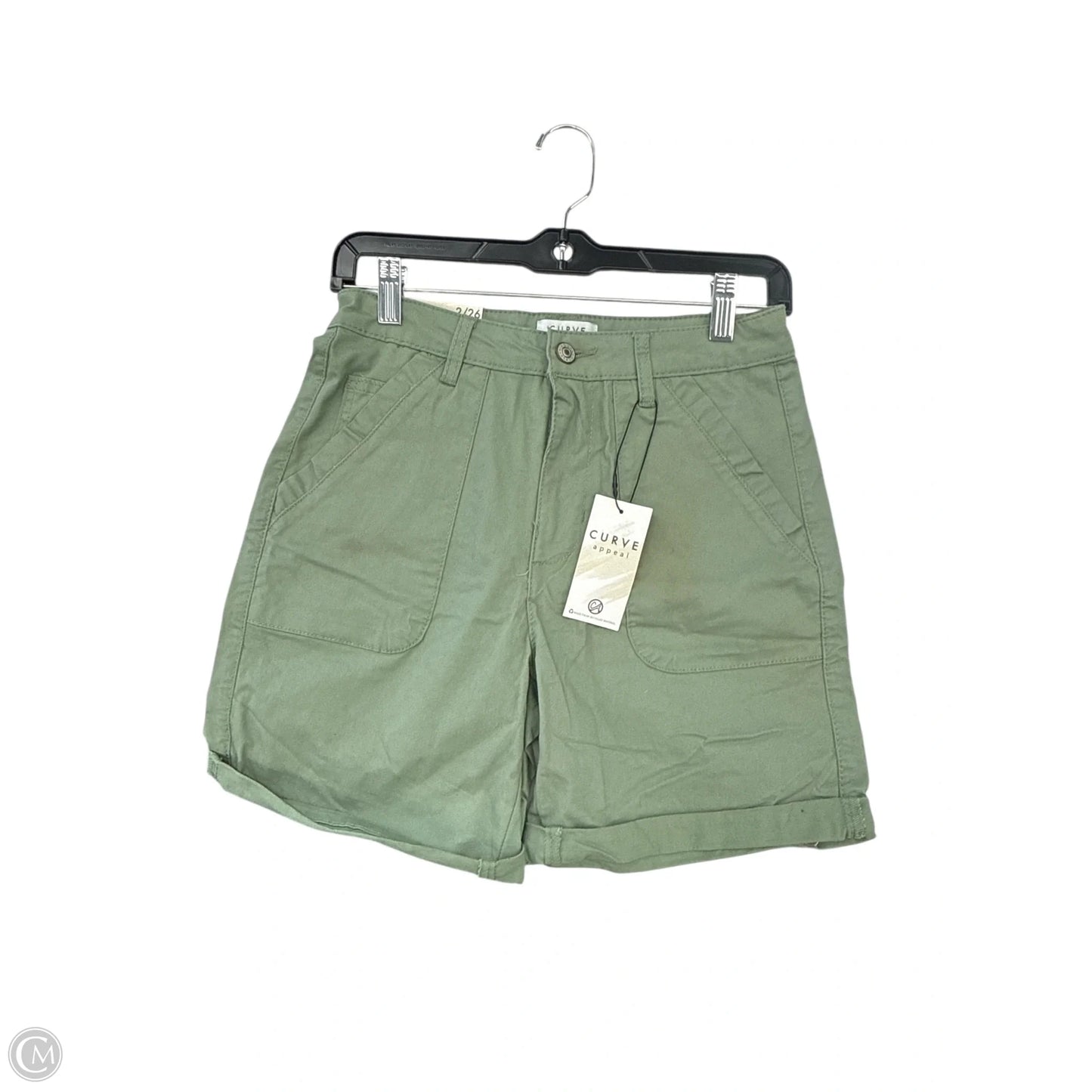 Shorts By Curve Appeal In Green, Size: 2
