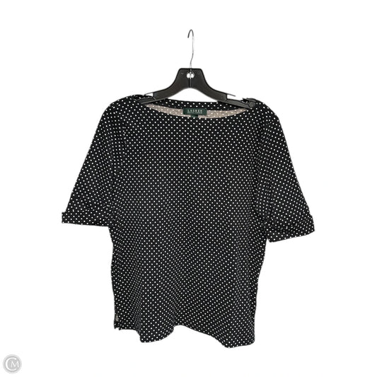 Top Short Sleeve By Lauren By Ralph Lauren In Polkadot Pattern, Size: 1x