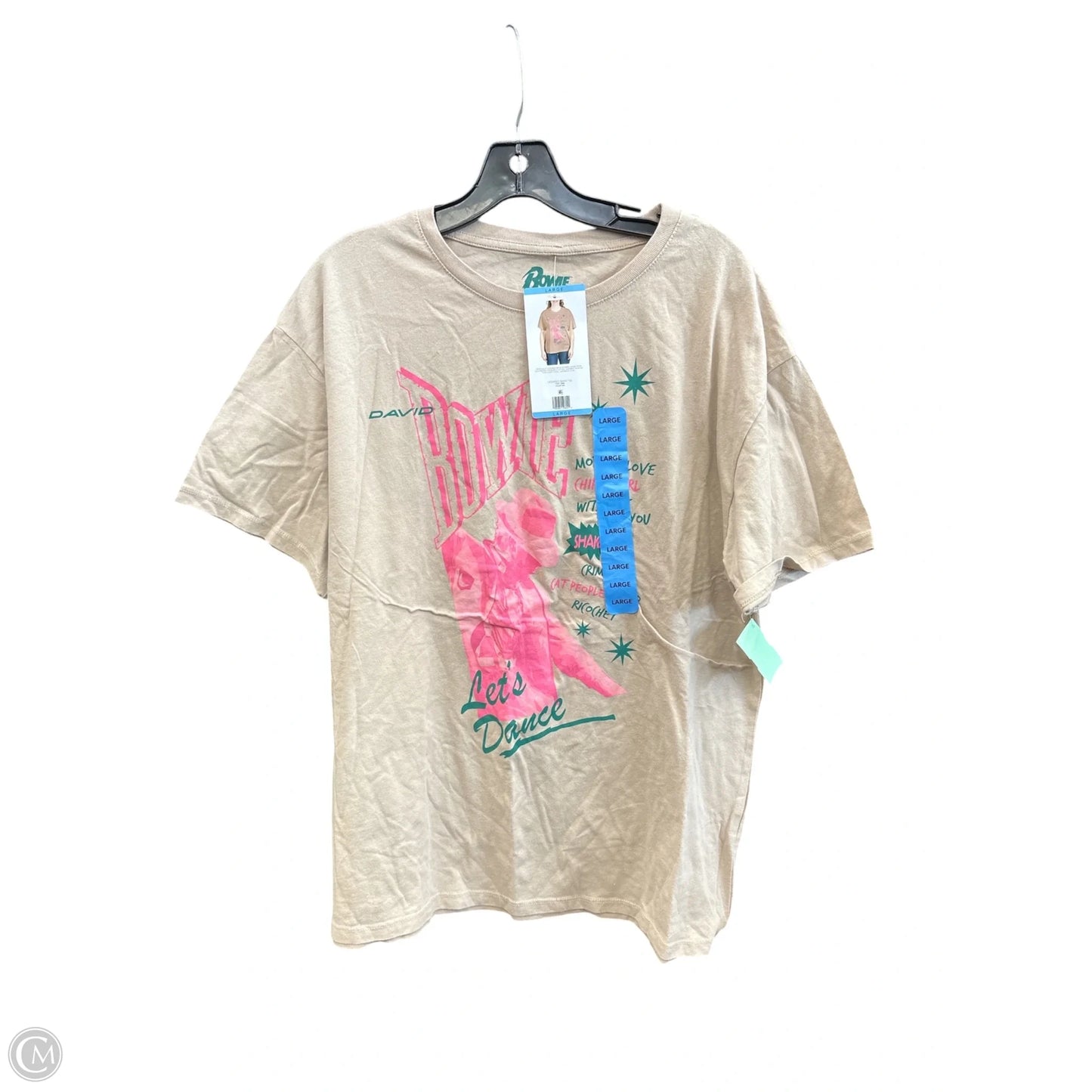Top Short Sleeve By Clothes Mentor In Pink & Tan, Size: L