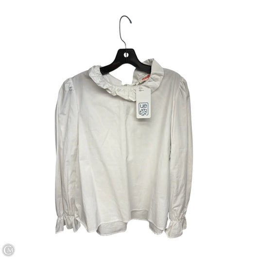 Top Long Sleeve By Mazik In White, Size: L