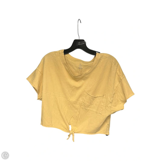 Top Short Sleeve By Aerie In Yellow, Size: S