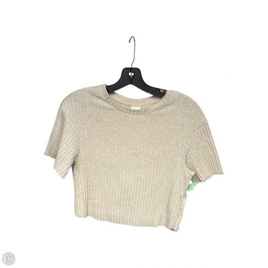 Top Short Sleeve By H&m In Beige, Size: Xs