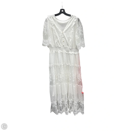 Dress Casual Maxi By Clothes Mentor In White, Size: 2x