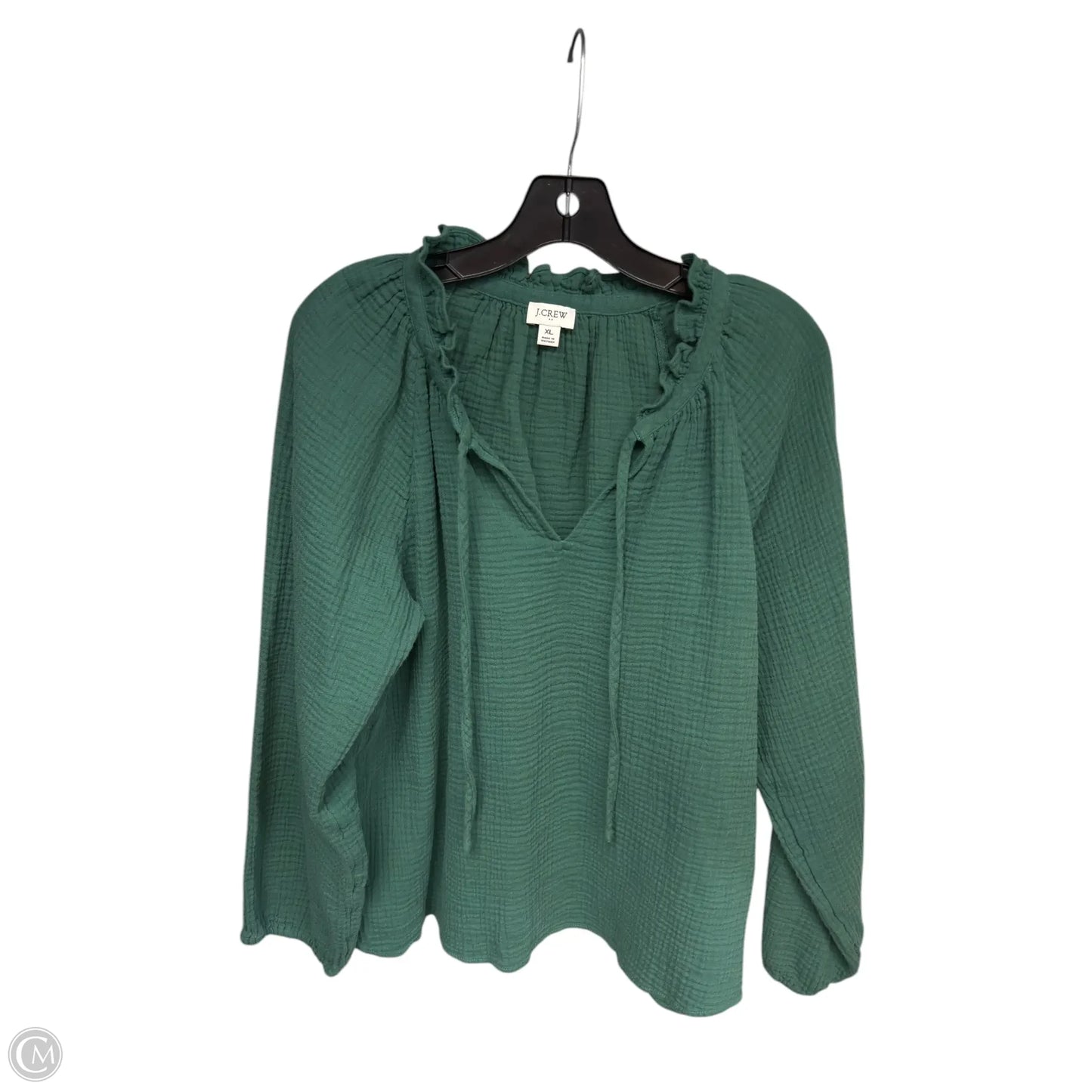 Top Long Sleeve By J. Crew In Green, Size: Xl