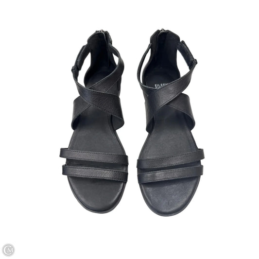 Sandals Flats By Eileen Fisher In Black, Size: 7.5