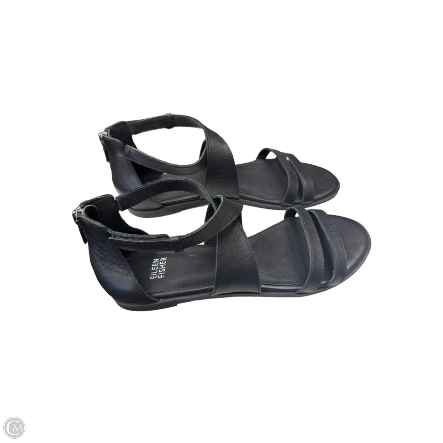 Sandals Flats By Eileen Fisher In Black, Size: 7.5