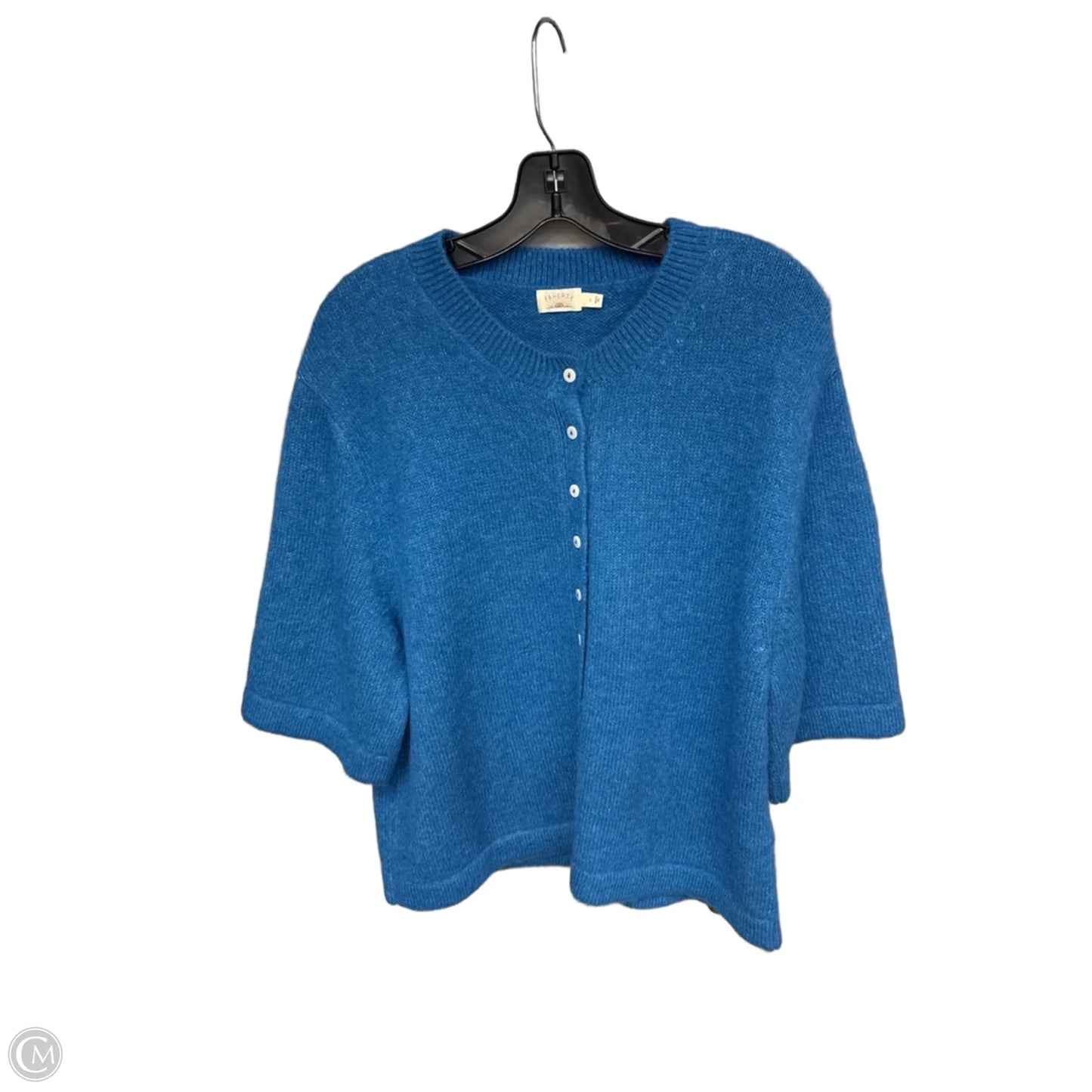 Sweater Cardigan By Faherty In Blue, Size: L