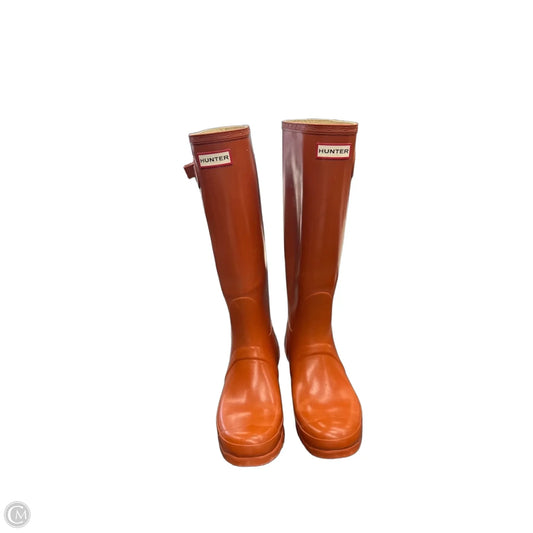 Boots Rain By Hunter In Orange, Size: 9