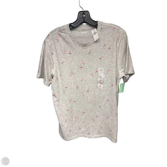 Top Short Sleeve Basic By Old Navy In Grey & Pink, Size: M