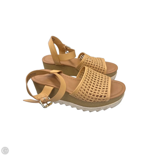 Sandals Heels Wedge By Universal Thread In Tan, Size: 8.5