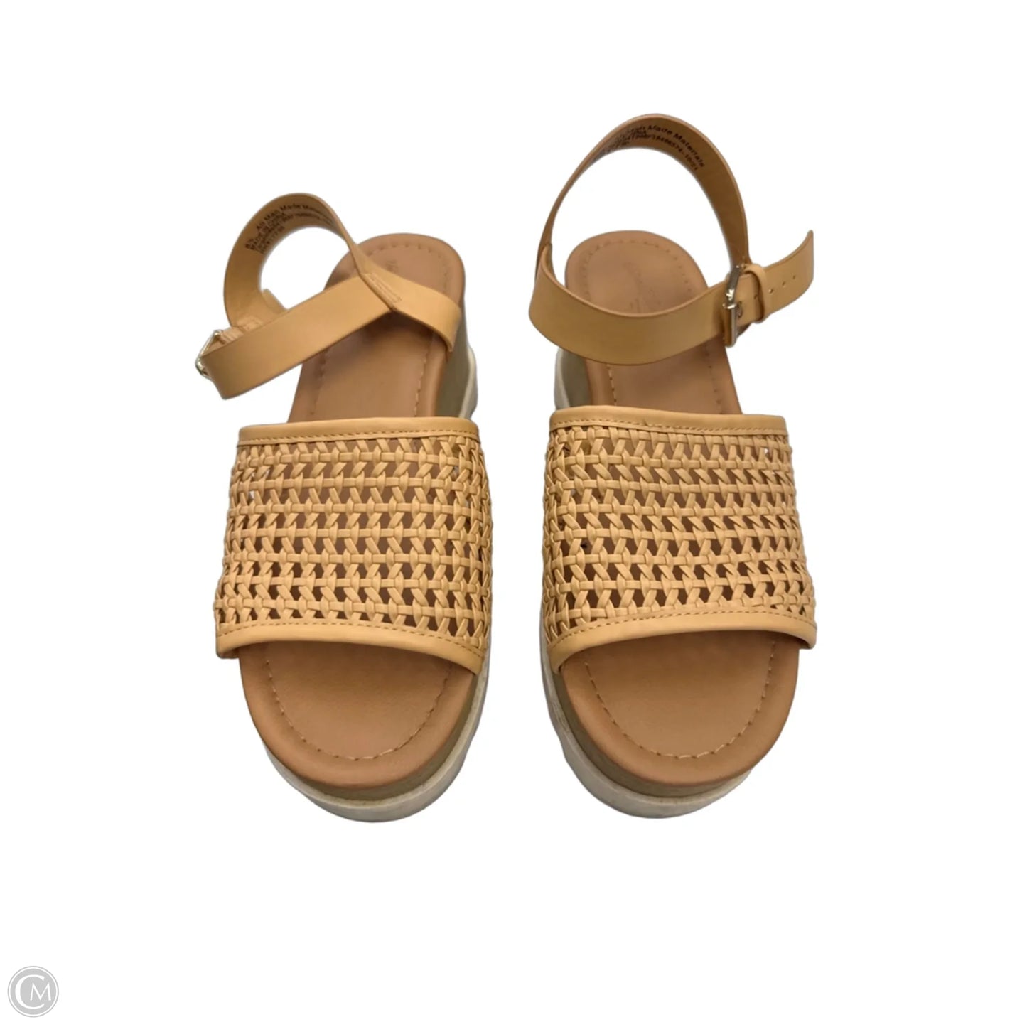 Sandals Heels Wedge By Universal Thread In Tan, Size: 8.5