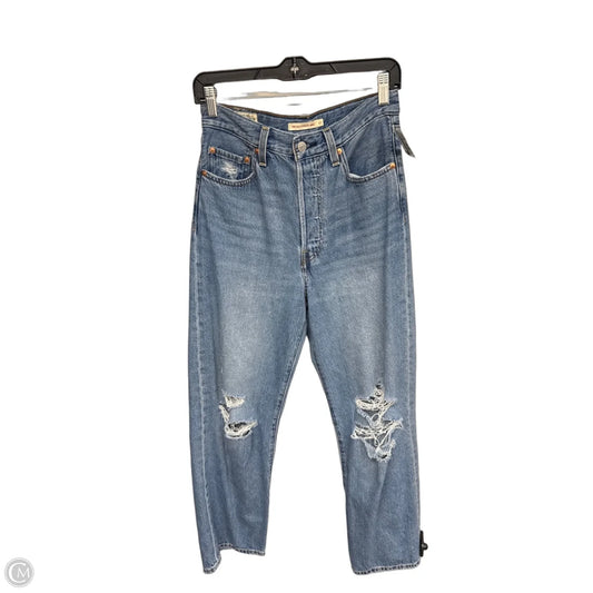 Jeans Straight By Levis In Blue Denim, Size: 4