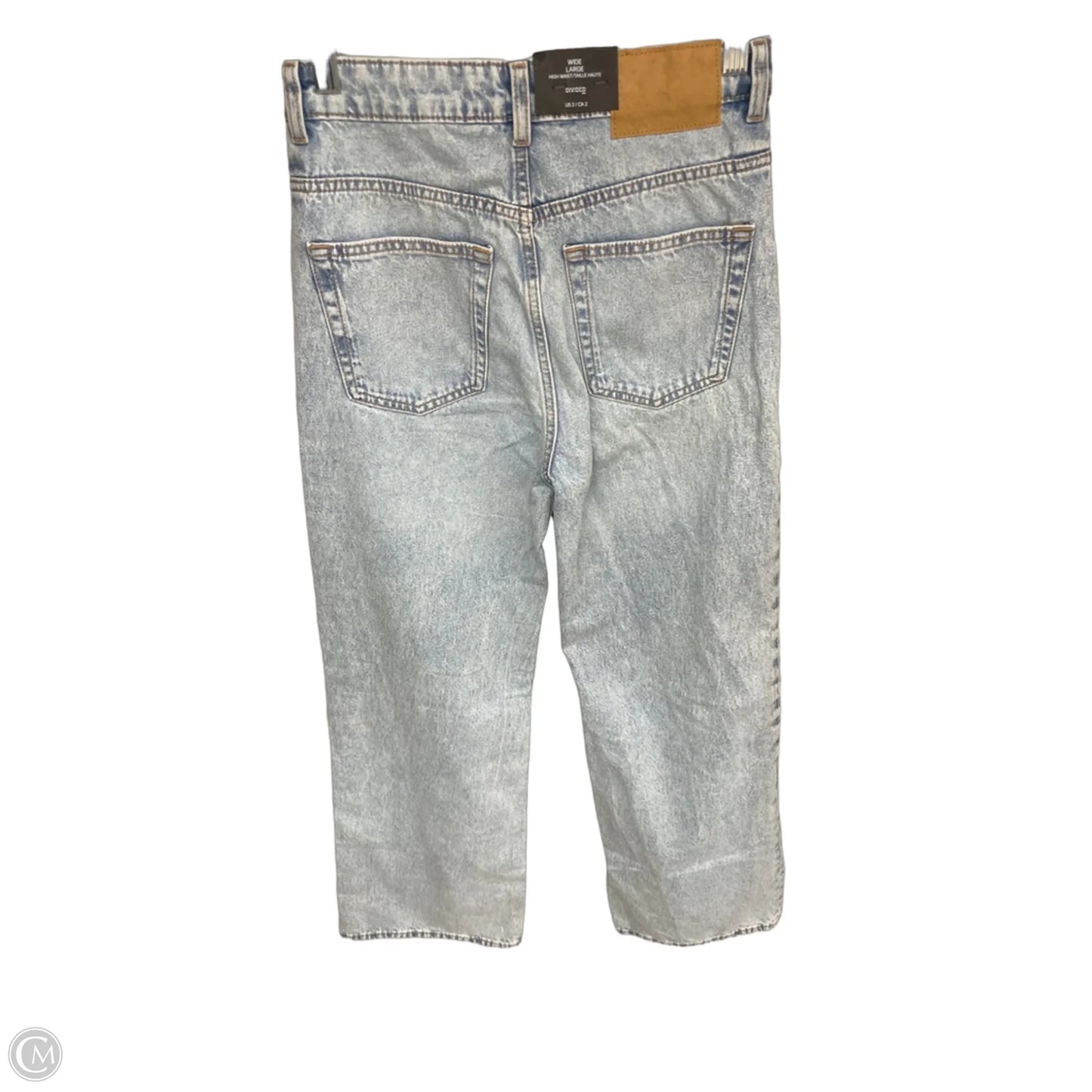 Jeans Wide Leg By Divided In Blue Denim, Size: 2