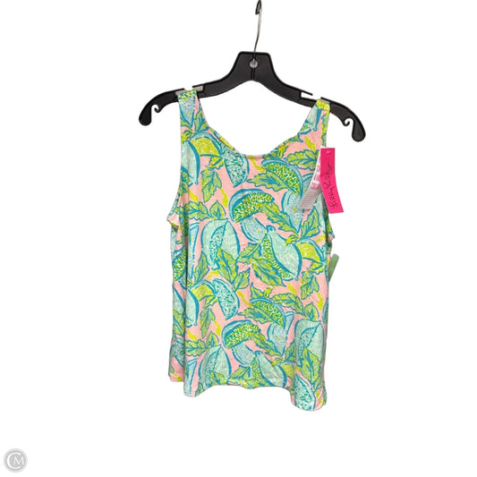 Tank Top By Lilly Pulitzer In Green & Pink, Size: S